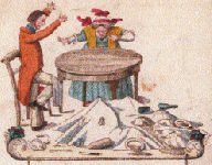 Nun ist der Philipp ganz versteckt und der Tisch ist abgedeckt ...